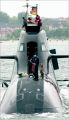 Das Deutsche U-33 der Klasse U-212 auf Jungfernfahrt im Mittelmeer zur Bekämpfung des Terrorismus, Foto: DPA