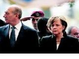 Olmert und Merkel Blickrichtungen, Foto: AP