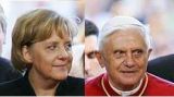 Kanzlerin Merkel beim Besuch Benedikt XVI in Deutschland 2006, Foto: DDP